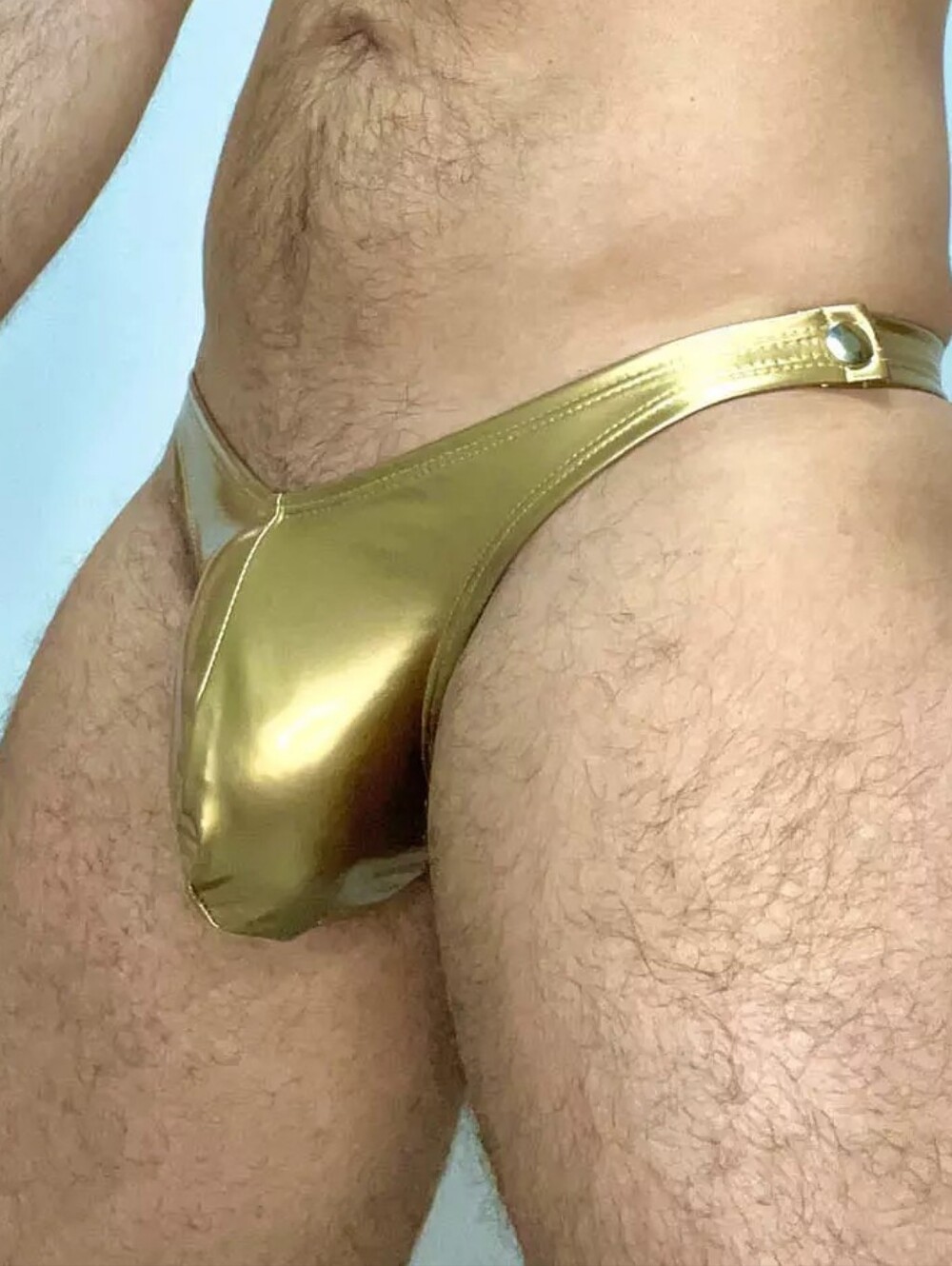 Mens Vinyl Snap Thong
